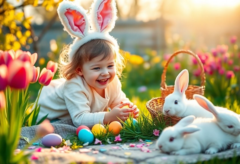 playful easter wishes kids