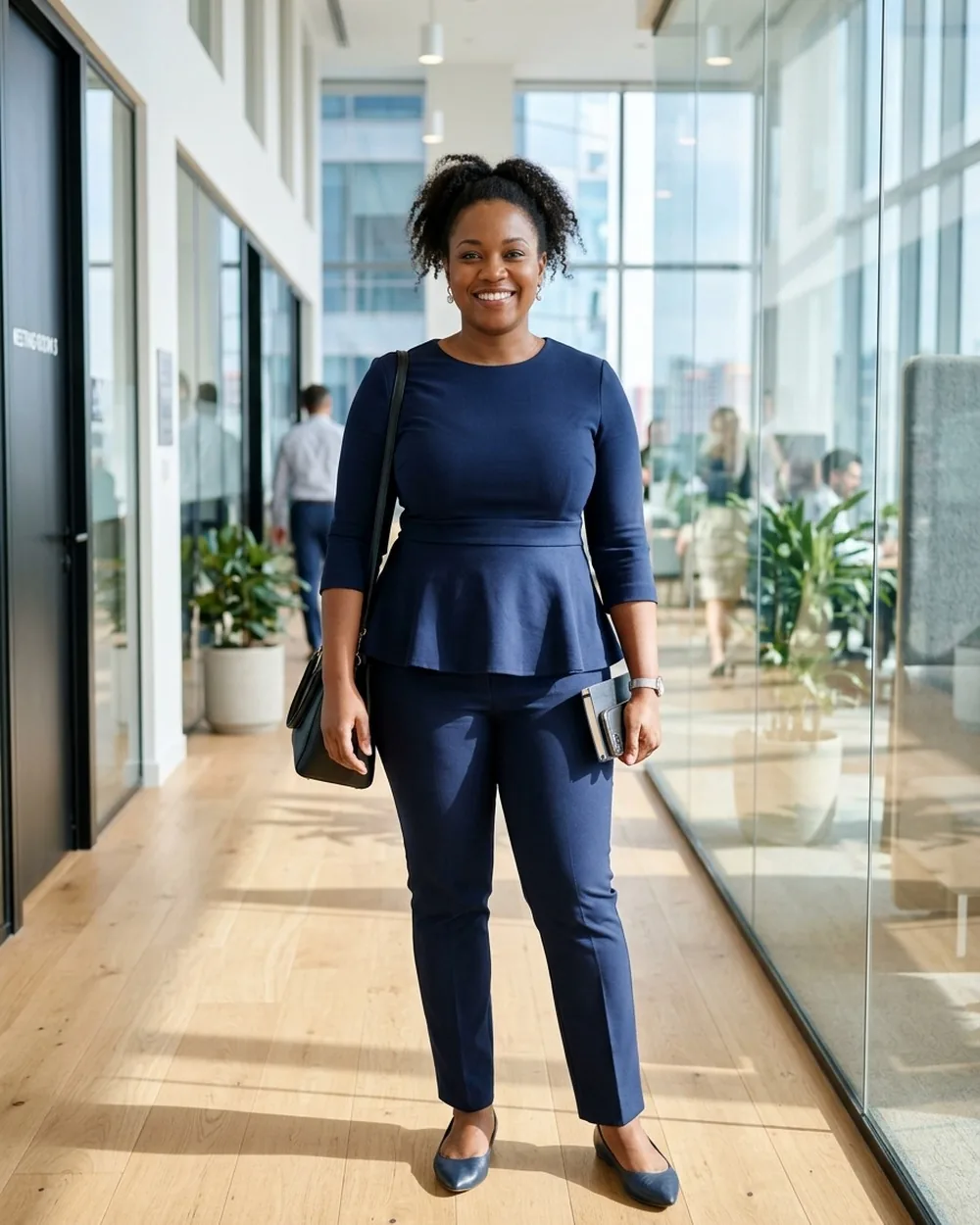 Peplum Hem Blouse - 15 Plus-Size Business Casual Outfits for Rectangle Shapes With Easy Definition