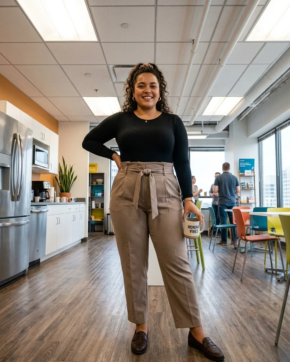Pointed-Toe Flats With Cropped Cigarette Pants - 16 Plus-Size Business Casual Outfits With Streamlined Silhouettes