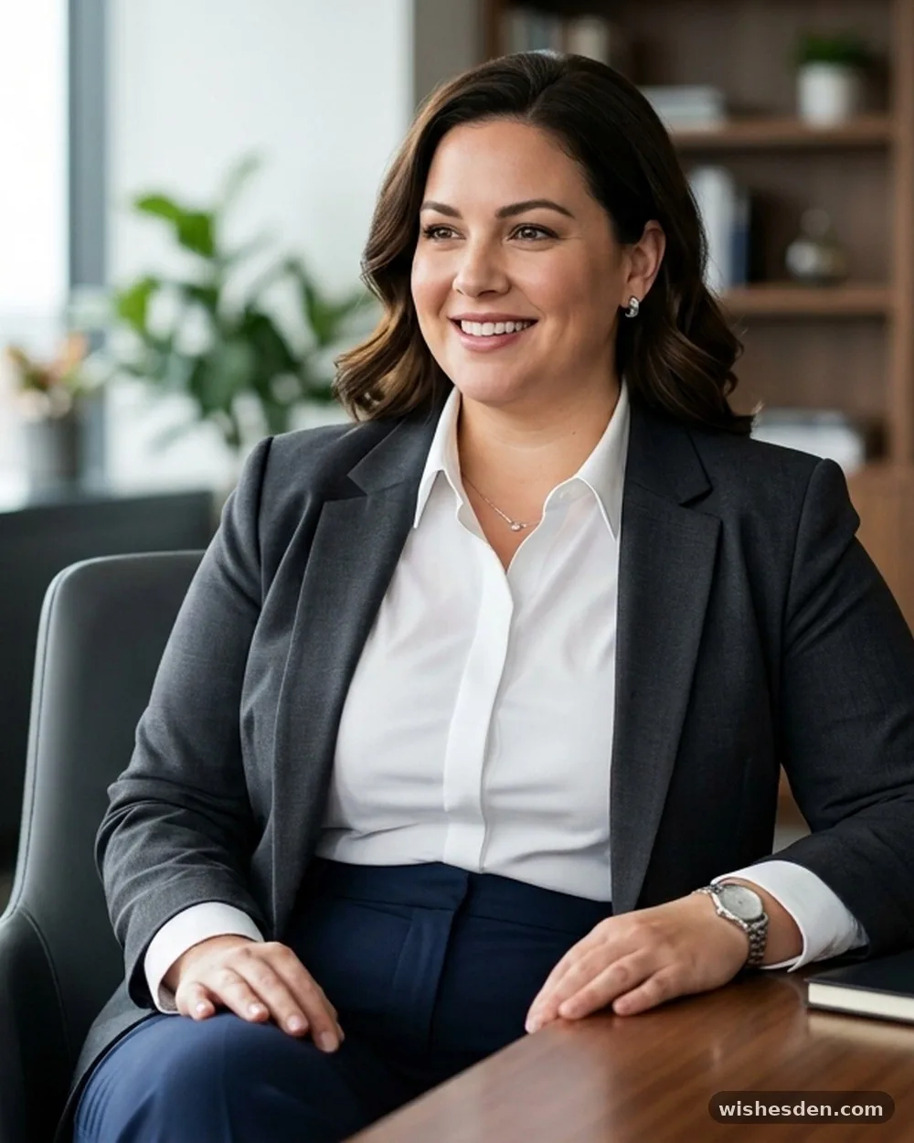 Crisp White Button-Down Shirt with Hidden Placket - 15 Plus-Size Business Casual Interview Outfits That Make a Great First Impression