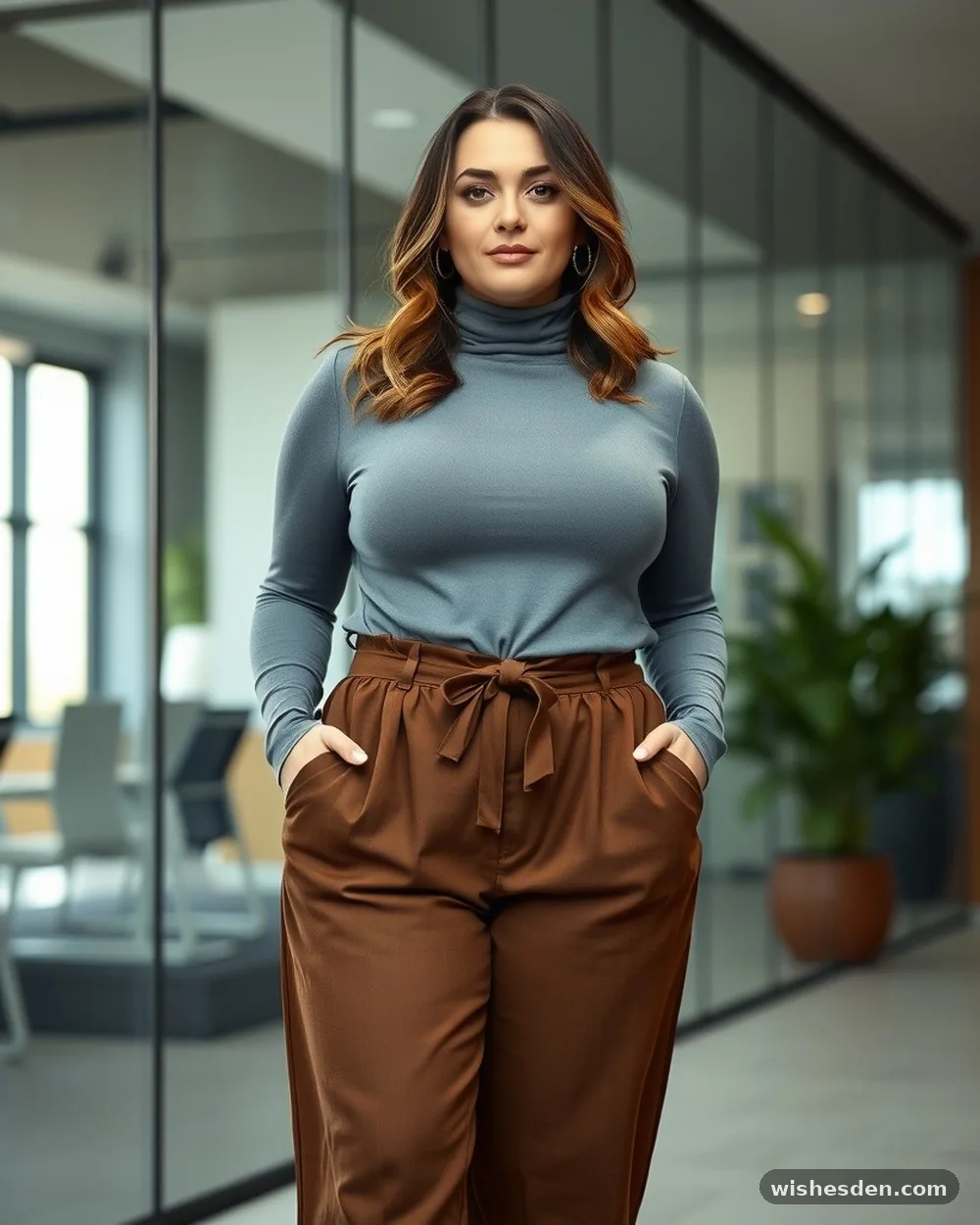 High-Waisted Paperbag Trousers - 15 Chic Plus-Size Business Casual Outfits That Look Instantly Put-Together