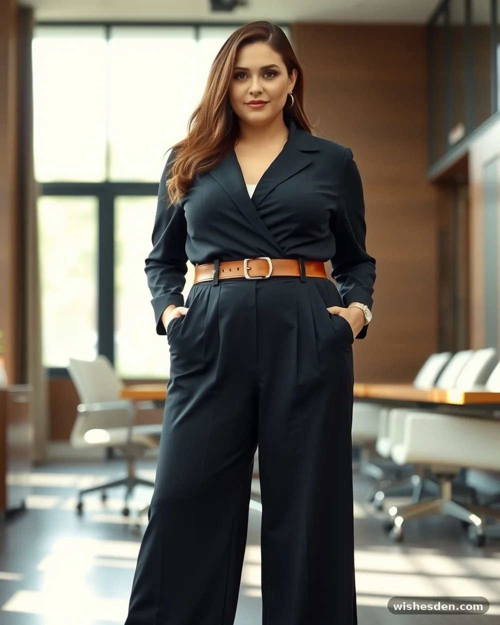 Cropped Wide-Leg Jumpsuit - 15 Chic Plus-Size Business Casual Outfits That Look Instantly Put-Together