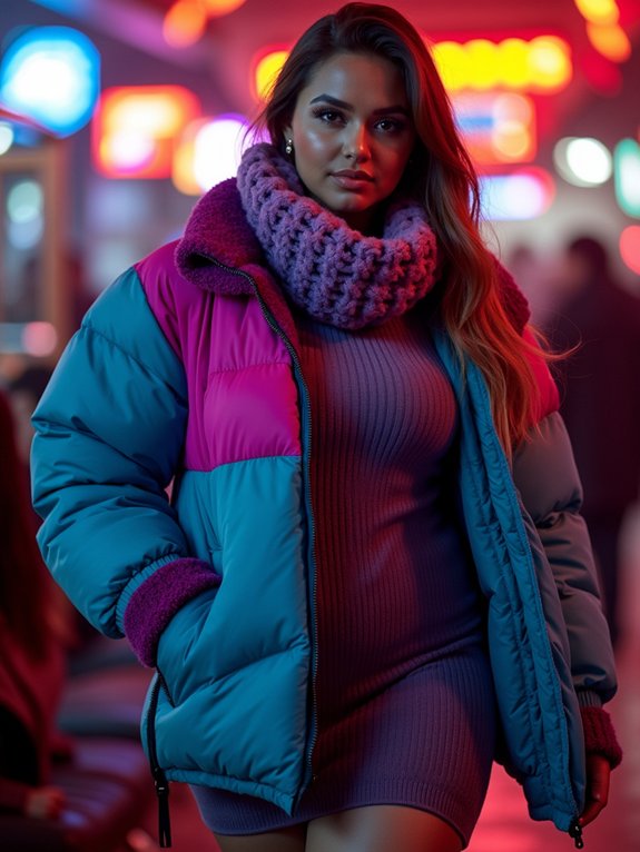 bold colorblocking winter looks