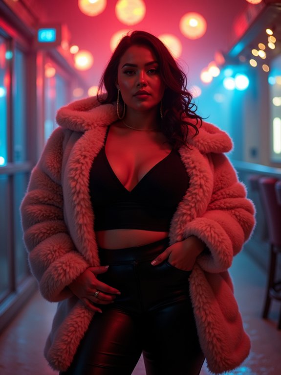 bold faux fur statement jacket
