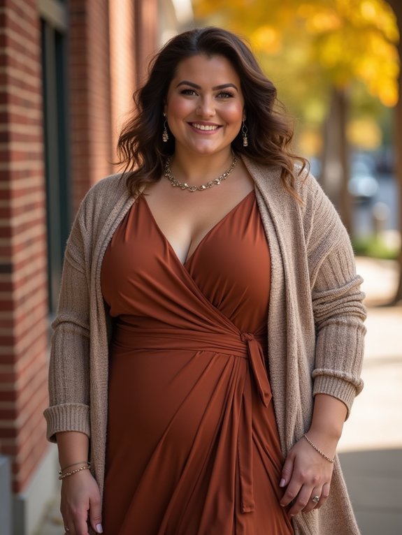 chic wrap dress styling