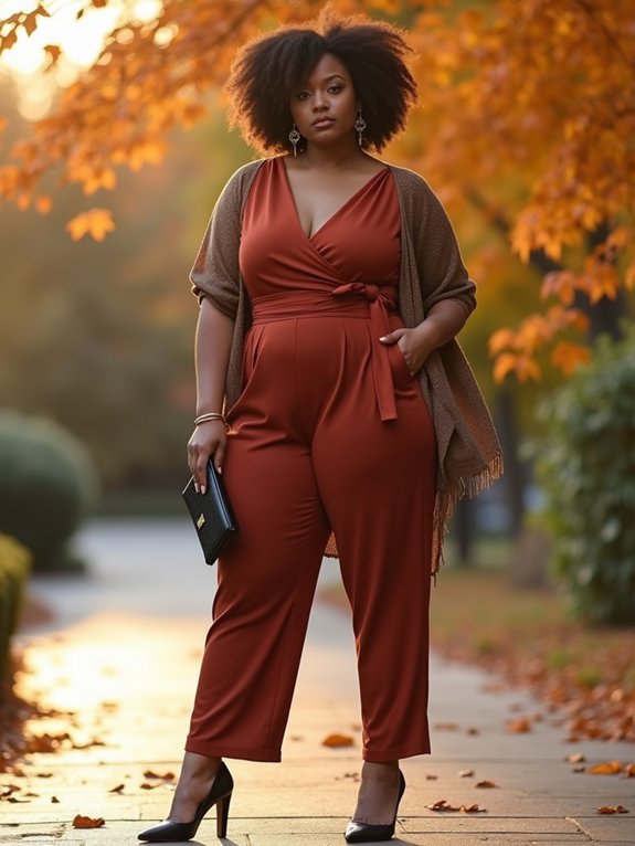 comfortable sleek plus size jumpsuit