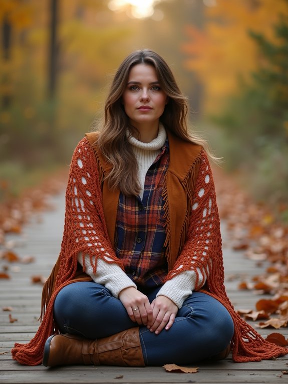 comfortable stylish fall layering