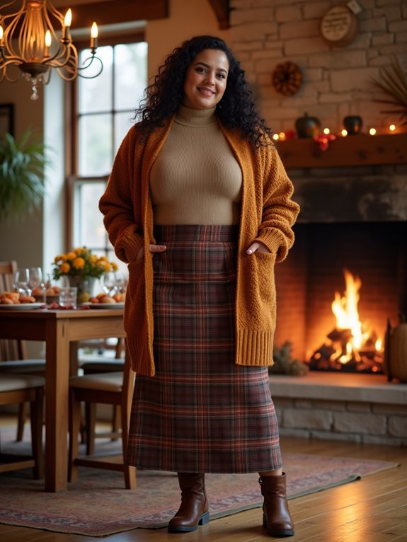 comfy plus size thanksgiving layers