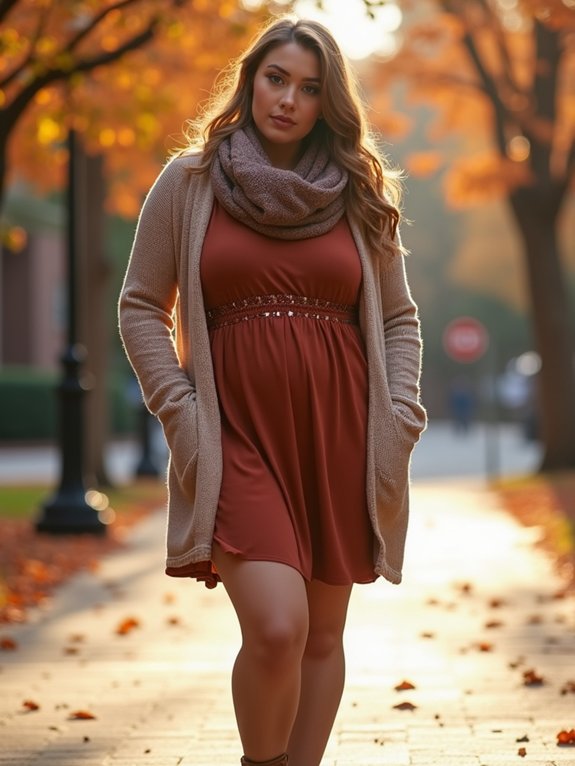 comfy shift dress layered