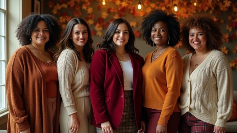 coordinated plus size thanksgiving photos