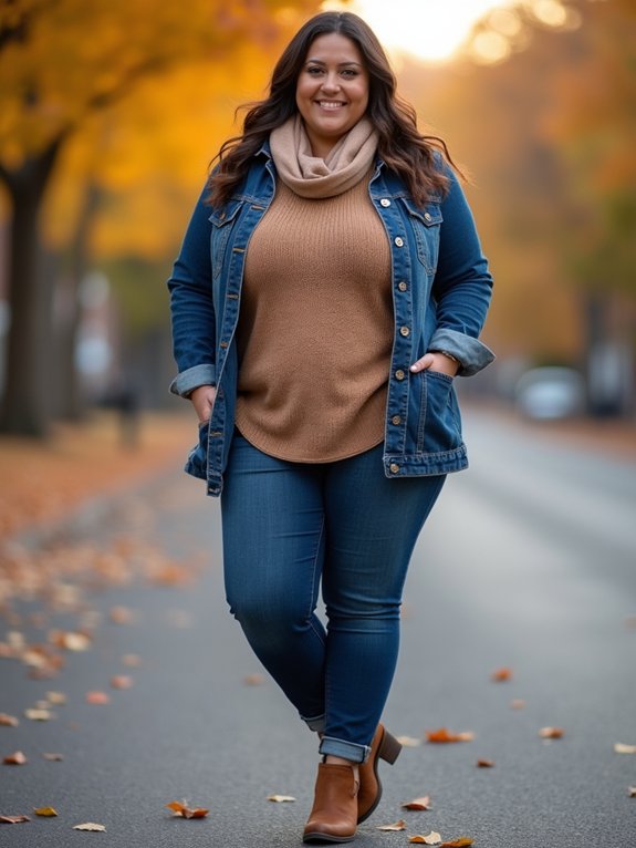 cozy denim sweater combinations