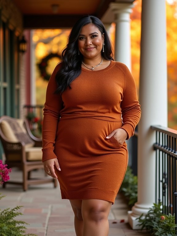 cozy fall knit midi dresses
