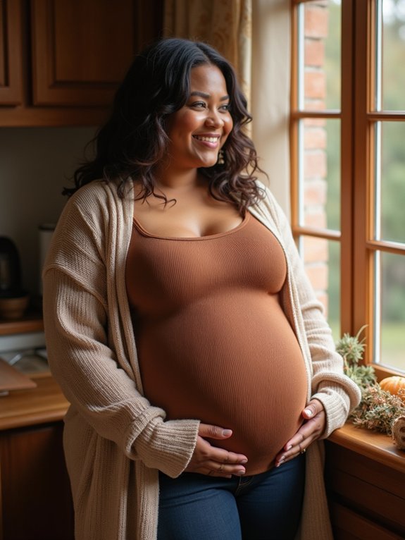 cozy layering for growing bump