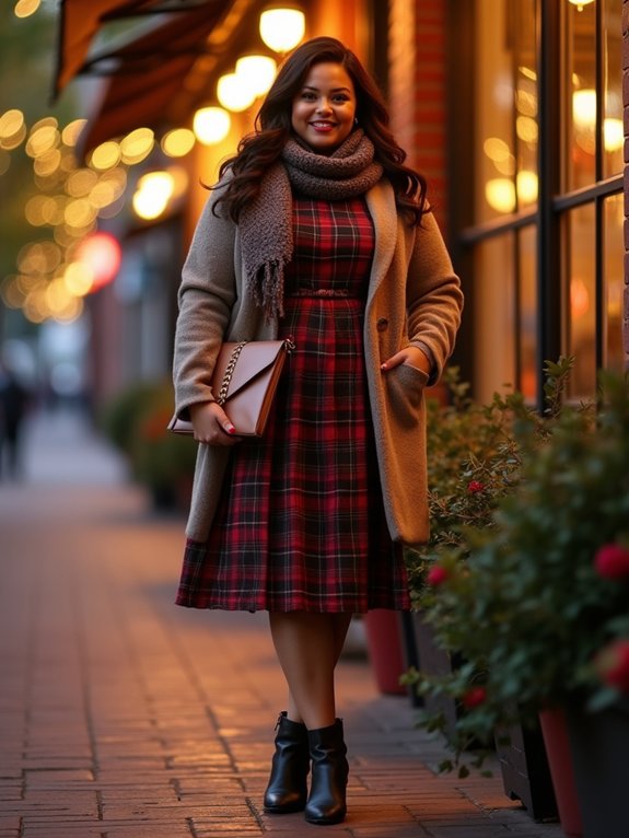 cozy plaid for fall dates