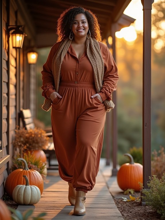 cozy plus size thanksgiving jumpsuits