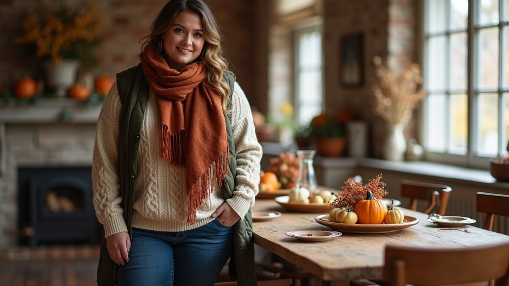 cozy plus size thanksgiving looks
