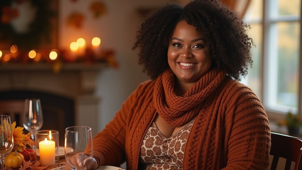 cozy plus size thanksgiving outfits