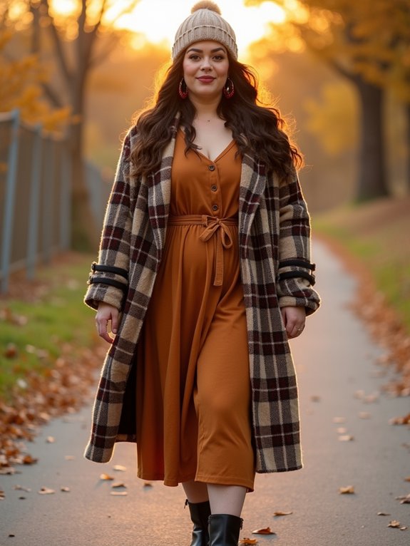 cozy shacket fall layering