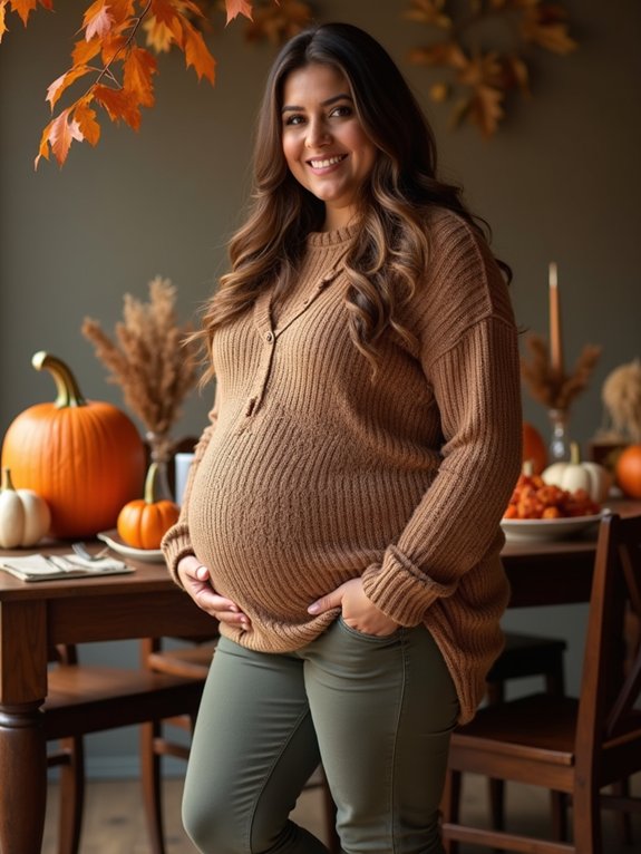 cozy stretch pull on maternity pants