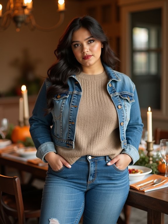 curvy high rise denim comfort