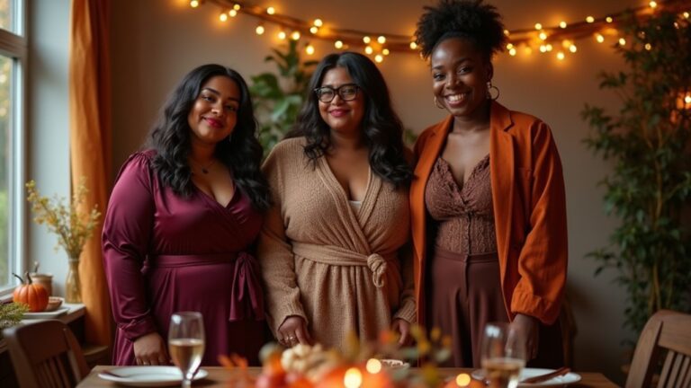 cute plus size friendsgiving looks