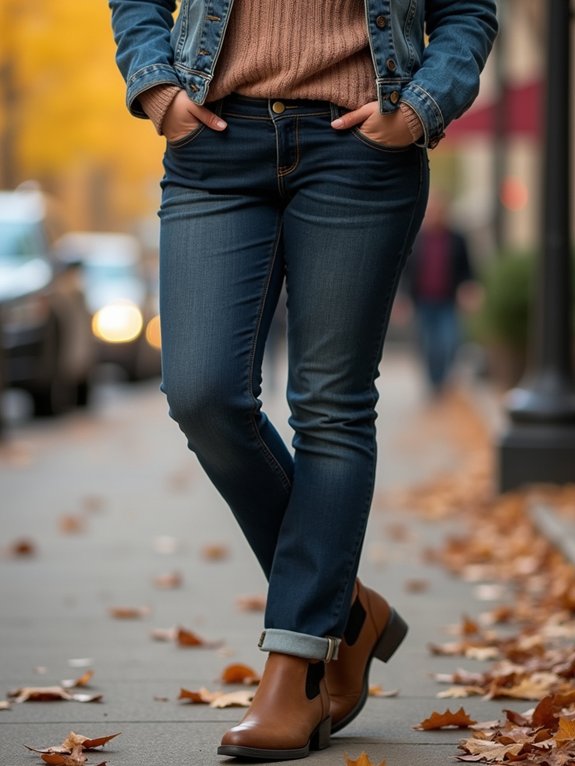 denim jacket and boots