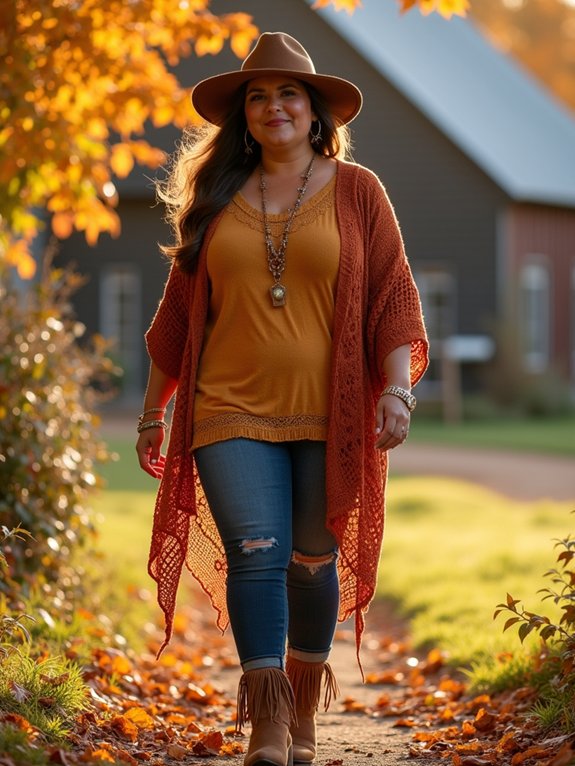 earthy boho plus size palette