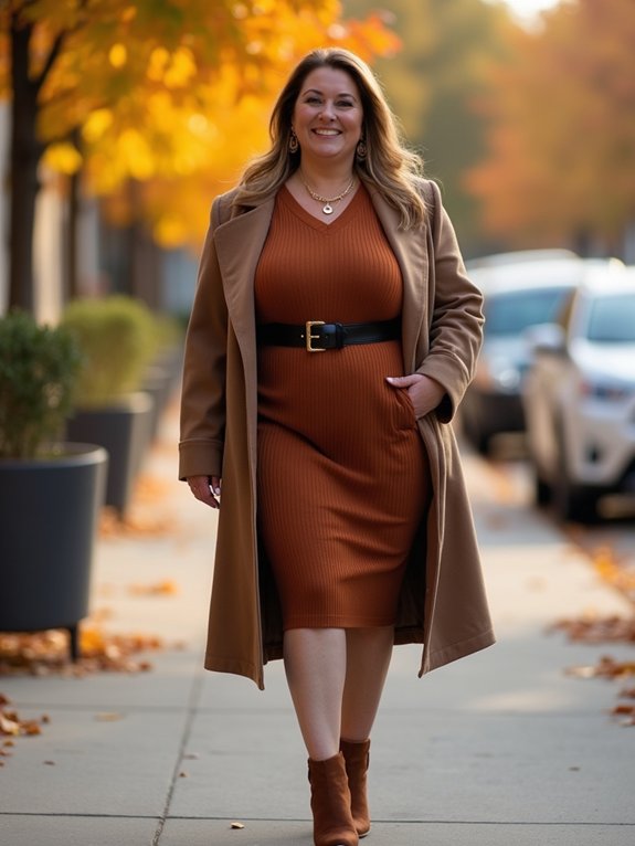 effortlessly polished sweater dress