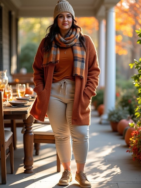 elevated cozy thanksgiving athleisure