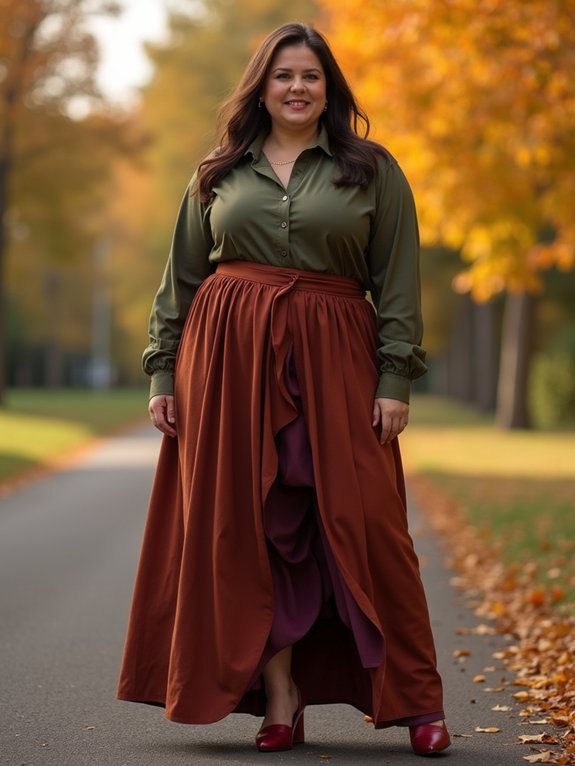 flattering fall skirts selection