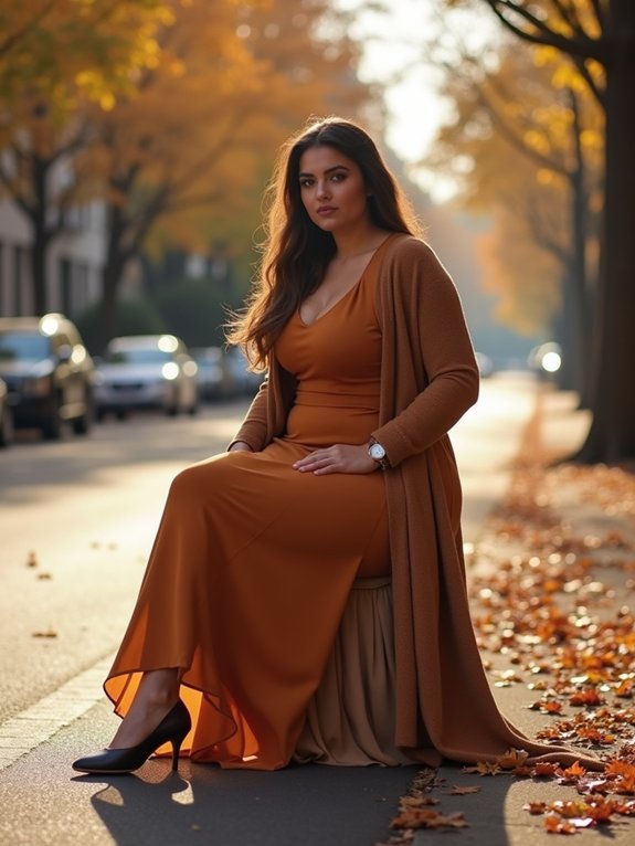 flattering long cardigan styling
