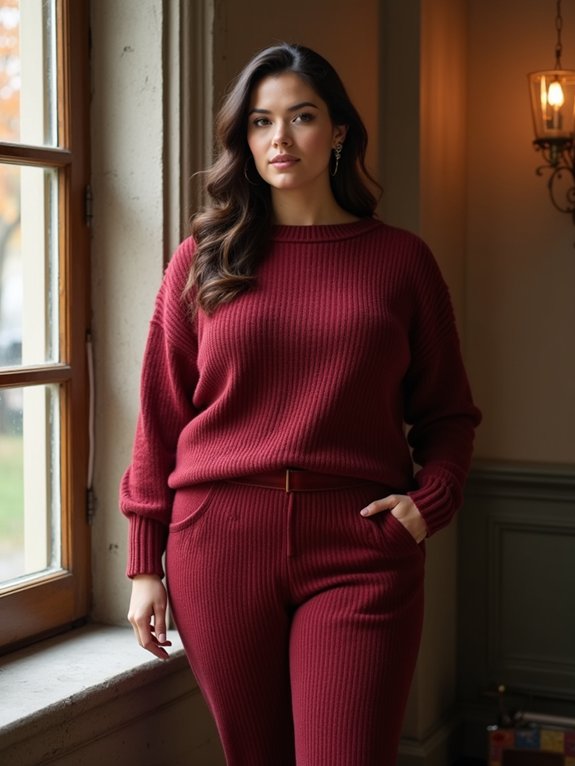 flattering luxe sweater styling