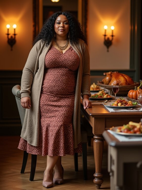flattering plus size midi for dinner