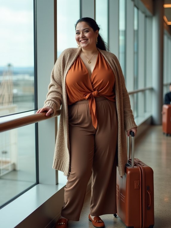 flattering wide leg dinner trousers