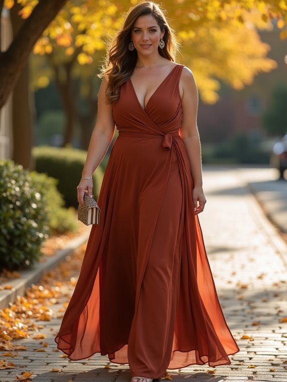 flattering wrap dress features