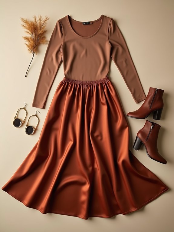 holiday ready satin skirt styling