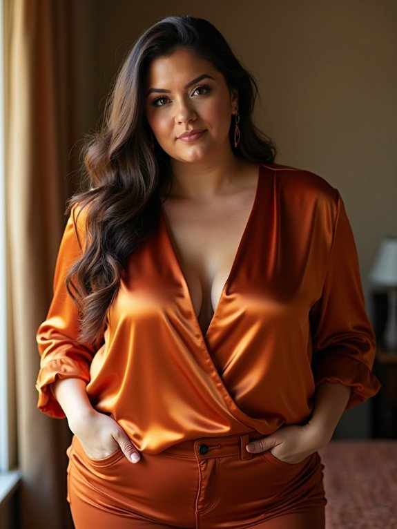 instant glow satin thanksgiving tops