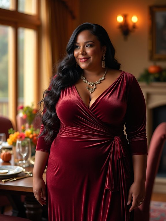 jewel tone luxe velvet dress
