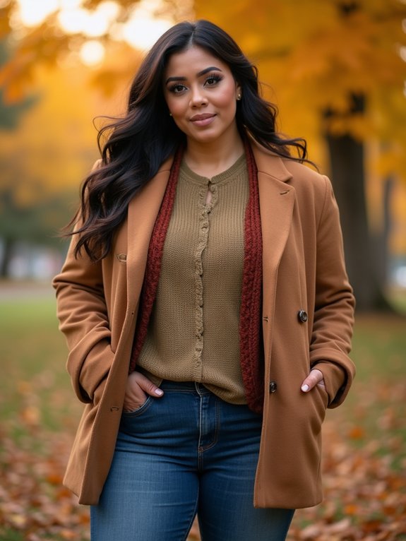 layer cardigan for flattering shape