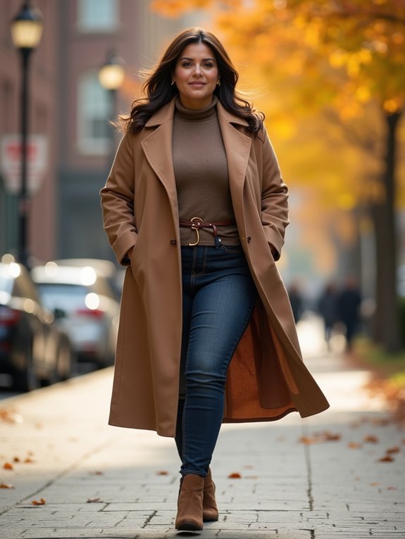 layered plus size autumn outfits