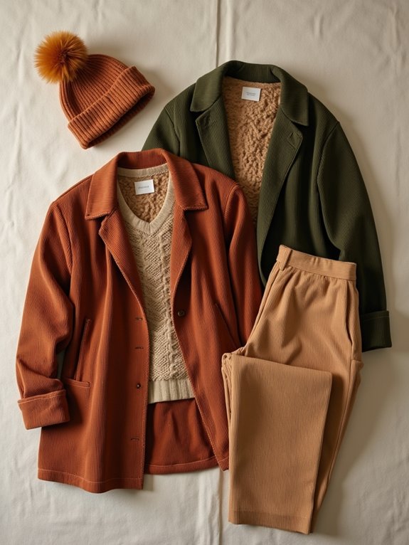 layered textured fall wardrobe