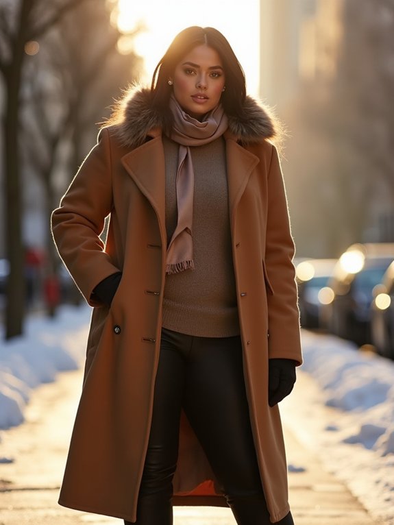 plus size chic long coats