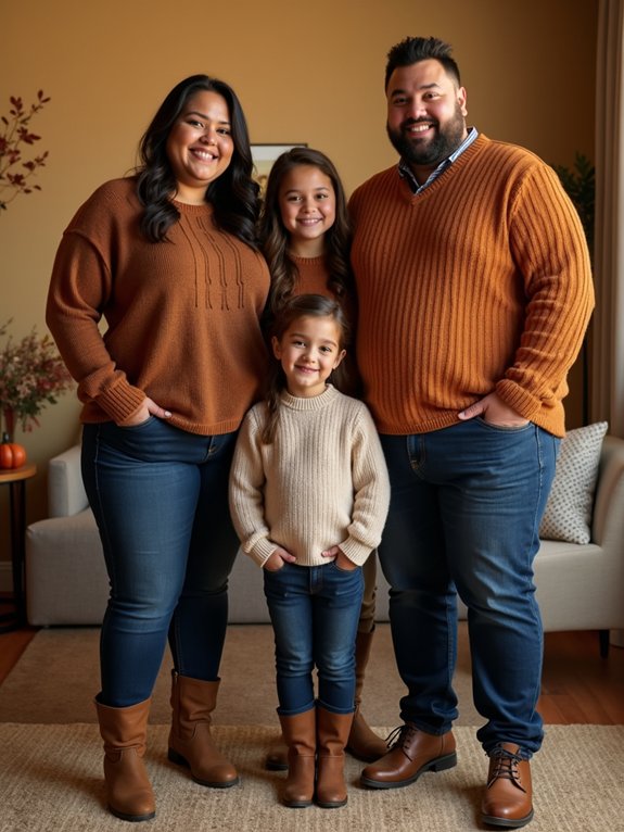 plus size denim sweater layers
