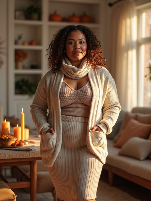 plus size sweater set styling tips