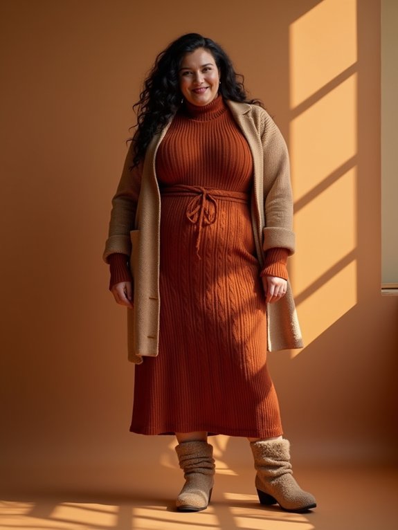 polished midweight knit layering