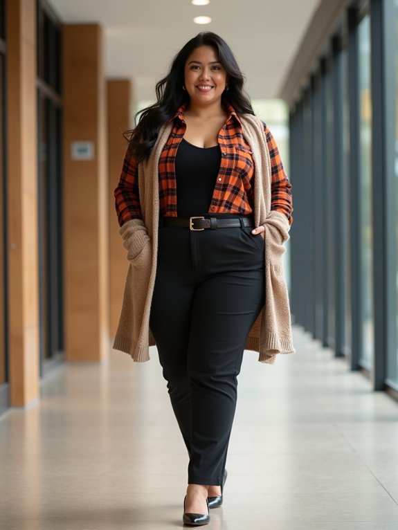 polished plus size office attire