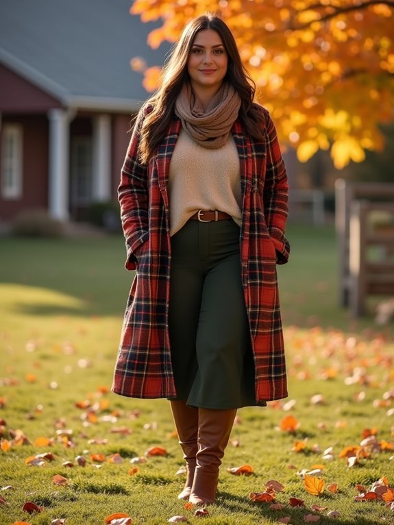 polished tucked flannel styling