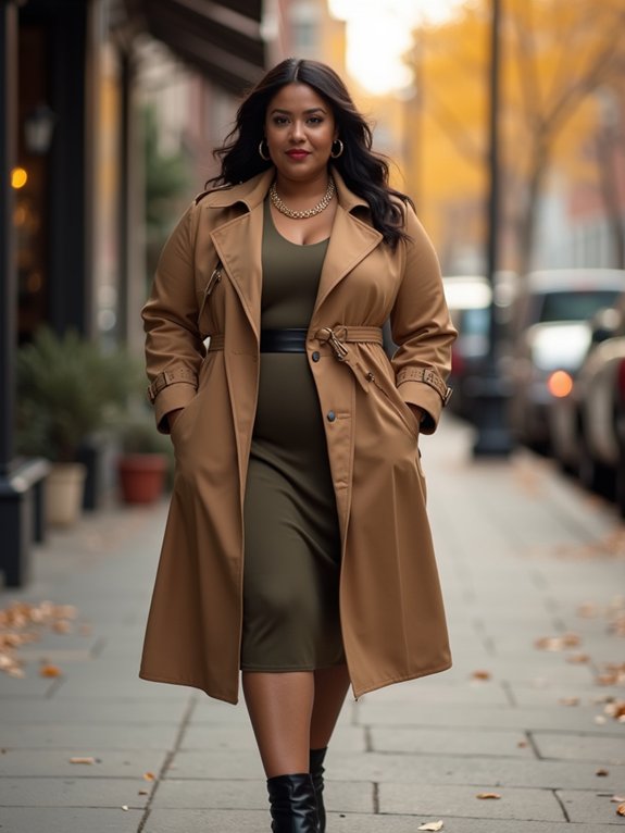 sleek lightweight adjustable trench