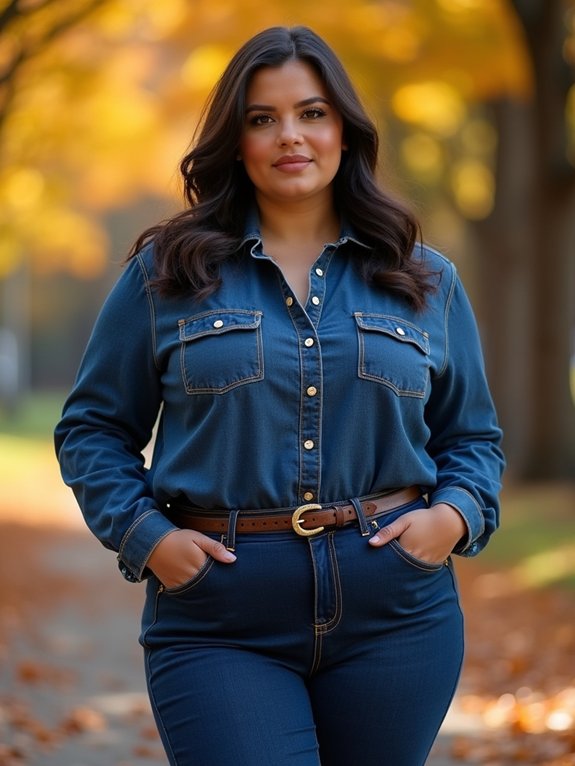 sleek monochrome denim thanksgiving