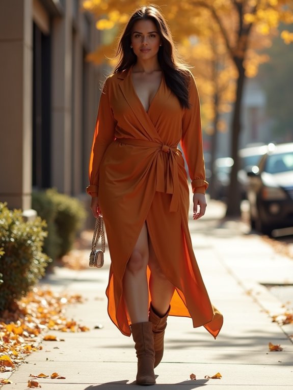 sleek silhouette with empire waist
